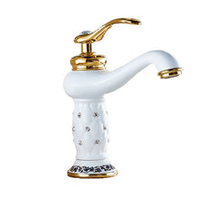 Load image into Gallery viewer, Single Handle Gold Water Tap with Diamond