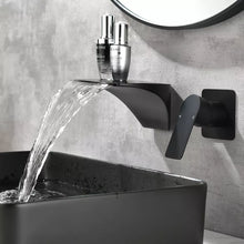 Cargar imagen en el visor de la galería, Waterfall Brass Basin Faucet For Bathroom Wide Faucet Cold And Hot Mixer Taps
