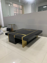 Lade das Bild in den Galerie-Viewer, Modern ebony wooden coffee side table base