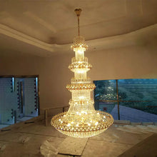 Загрузить изображение в средство просмотра галереи, Magnificent Hotel Lobby Restaurant Decoration LED Luxury Nordic Gold Wedding Large Crystal Chandelier Lighting