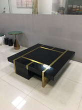 Lade das Bild in den Galerie-Viewer, Modern ebony wooden coffee side table base