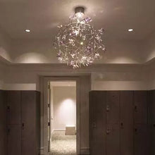 Cargar imagen en el visor de la galería, Modern Glass Bead Ceiling Crystal Chandelier For High Ceiling