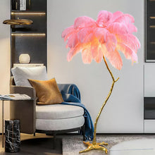 Load image into Gallery viewer, Modern minimalist ins living room decoration resin floor lamp bedroom light luxury atmosphere feather lamp