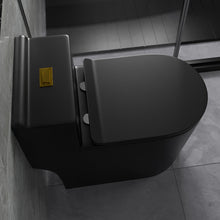 Load image into Gallery viewer, Black Matte Toilet Bowl Tornado Flush Floor Mounted Italian Style