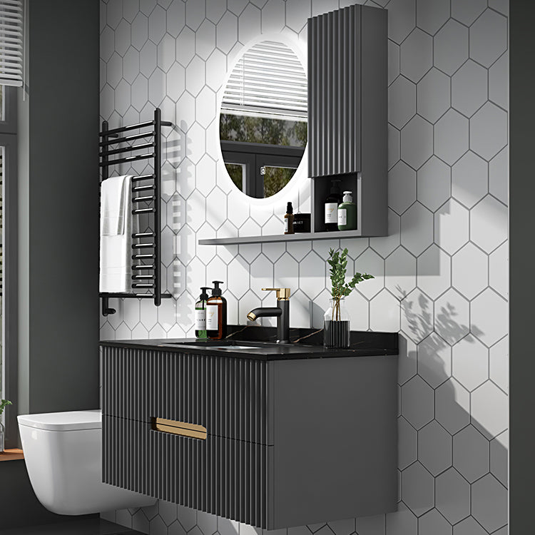 Rock Slab Space Aluminum Bathroom Cabinet Combination Toilet