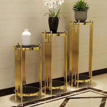 Lade das Bild in den Galerie-Viewer, Gold rectangle steel metal chrome office home goods coffee table