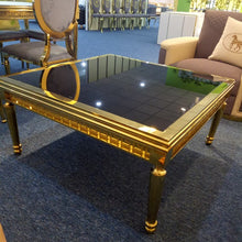 Load image into Gallery viewer, Stainless Steel Center Glass Coffee Table Versace Inspired