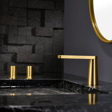 Charger l'image dans la galerie, Dual Handle 3 Holes Golden Hot Cold Antique Faucet Waterfall Single Handle Gold Faucet