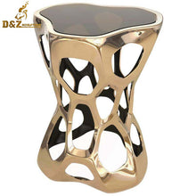 Lade das Bild in den Galerie-Viewer, Stainless steel side coffee table luxury sculpture for coffee shop 304 stainless steel 2.5mm thickness
