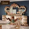 Load image into Gallery viewer, luxury wood dinning table set 6chairs hand making craft furniture dining room table