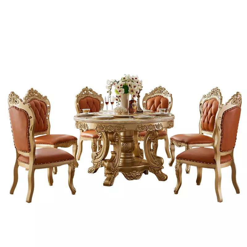 Italian style dining room furniture round dining table – La Moderno