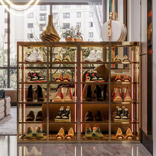 Load image into Gallery viewer, Luxury Large Capacity Storage Shoe Rack Tempered Glass Shoe Cabinet Home Furniture