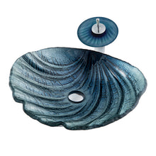 Load image into Gallery viewer, Modern Designs Customized Artificial Dining Room Special Cabinets Basins Sink Shell Bowl Shape Bathroom Italian Wash Basin with Faucet and Pop Up Drainer Included