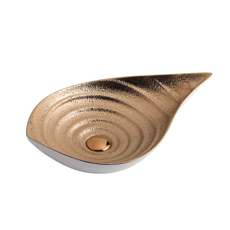 Home decor ceramic above counter top plating golden art basin bathroom lavabo hand wash basin