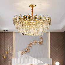 Lade das Bild in den Galerie-Viewer, Light Luxury Chandelier Post-Modern Crystal Lamp Nordic Minimalist Living Room Lamp Dining Room Chandelier Bedroom Lamp
