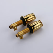 Charger l'image dans la galerie, Modern Deck Mount Three Holes Brass Gold Waterfall Bathroom Basin Faucet