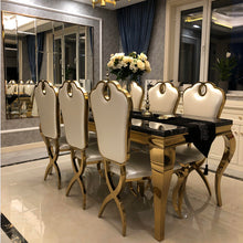 Load image into Gallery viewer, New Listing Modern Long Dining Table China Luxury Marble Dining Room Table 6 Persons