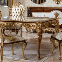 Load image into Gallery viewer, Wood Luxury Best set furniture noble dining Sets Classic Home Furniture Antique Center Table Set Wooden Carving Wood
