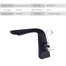 Charger l'image dans la galerie, Black Basin Mixer Taps 855771 Single Handle Deck Mount Gold Tap Brass Basin Sink Faucet