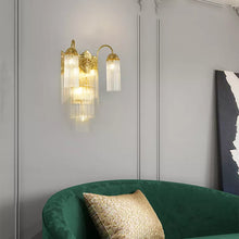 Lade das Bild in den Galerie-Viewer, Latest French Style Elegant Design Home Decor Living Room Bedroom Led Glass Brass Wall Light