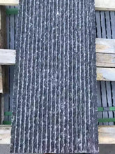 Загрузить изображение в средство просмотра галереи, Black stone granite grooved finished wall stone tiles for water fall