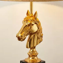 Load image into Gallery viewer, crystal table lamp hand-made light in lost-wax with french style of classic light brass shade cloth lampshade