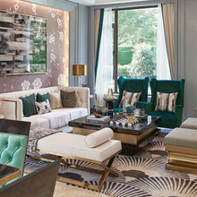 Load image into Gallery viewer, Stainless steel center table square coffee table for living room