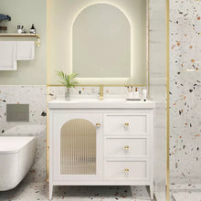 Загрузить изображение в средство просмотра галереи, French White Hampton Style Furniture Cabinet meubles salle de bain Hamptons Vanity