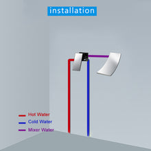 Charger l'image dans la galerie, Matte Black Waterfall Basin Faucets Wall Mount Waterfall Faucet Single Handle Mixer Tap Bathroom Waterfall Basin Faucet