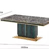 Load image into Gallery viewer, luxury Italian leather dinner dining table and chairs 6 luxury dinning chairs modern marble dining room furniture table set