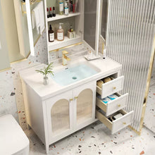Загрузить изображение в средство просмотра галереи, French White Hampton Style Furniture Cabinet meubles salle de bain Hamptons Vanity