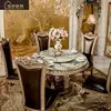 Load image into Gallery viewer, classical dinning table set dining room furniture European luxury dining table set with 6 chairs