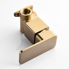 Charger l'image dans la galerie, Brushed gold Wall mounted waterfall basin faucet with drain bathroom sink accessories