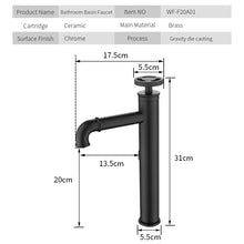 Charger l'image dans la galerie, Deck Mount Cold Hot Water Mixer Gold Basin Faucet Single Hole Retro Industrial Style Brass Basin Sink Faucet