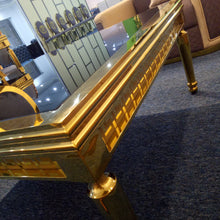 Load image into Gallery viewer, Stainless Steel Center Glass Coffee Table Versace Inspired