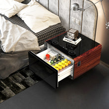Charger l'image dans la galerie, Smart Coffee Table Built in Fridge Smart Coffee Table Screen with Fridge Side Table with Charger and Led