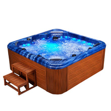 Load image into Gallery viewer, high quality best headtube freestanding japan massage hot tub with aristech acrylic 6seater