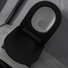 Load image into Gallery viewer, Black Matte Toilet Bowl Tornado Flush Floor Mounted Italian Style