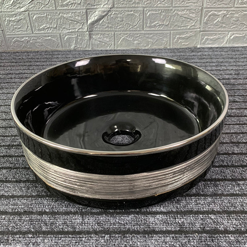 Black Silver Art Wash Sink Faucet Porcelain Sink Artist Basin Mixer