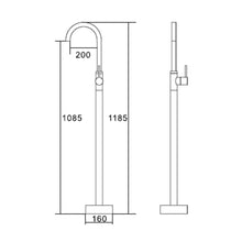 Cargar imagen en el visor de la galería, American Style Stainless Steel Glossy Floor Mounted Freestanding Bathtub Faucet