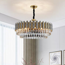 Lade das Bild in den Galerie-Viewer, Luxury hanging light round crystal lights hotel modern Living room chandelier pendant lights