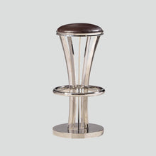 Load image into Gallery viewer, Modern home bar furniture stainless steel frame high fabric padded bar stool bar chair