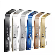 Charger l'image dans la galerie, Shower Panel Tower with Heater Bathroom Parts Sets System Golden Wall Panels