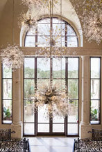 Cargar imagen en el visor de la galería, Modern Glass Bead Ceiling Crystal Chandelier For High Ceiling