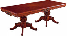 Load image into Gallery viewer, Luxury French royal European classic solid wood carved timber dining room furniture 8 seater chair dining table set