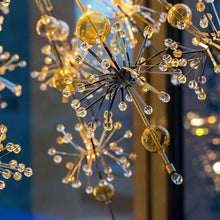 Cargar imagen en el visor de la galería, Modern Glass Bead Ceiling Crystal Chandelier For High Ceiling