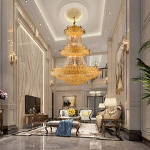 Загрузить изображение в средство просмотра галереи, Magnificent Hotel Lobby Restaurant Decoration LED Luxury Nordic Gold Wedding Large Crystal Chandelier Lighting