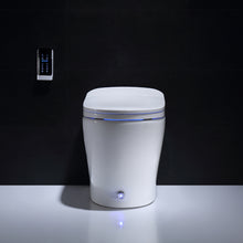 Load image into Gallery viewer, toilet bowl siphon 300mm roughning inn electroplated porcelaine ceramic toilet dual flush rimless wall mounted luxury highend high quality white modern gold black blue pink toilet water closet toilet fixture sanitary ware flush toilet sensor commode potty smart modern egg shape toilet seat