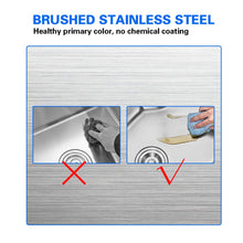 Cargar imagen en el visor de la galería, Black Single Bowl Handmade 304 Stainless-steel Kitchen Sink with Drainboard