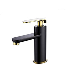 Charger l'image dans la galerie, Bathroom 4 Colors Deck Mounted Single Handle Basin Faucet Rose Gold Black